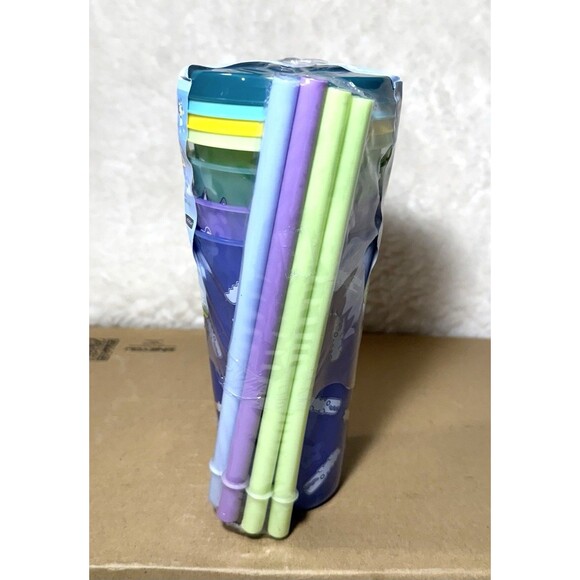 Bluey Color Changing Tumblers 4 Pack Zak Everyday Smiles Cups with Straws NEW - Picture 5 of 5